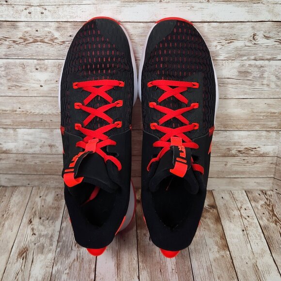 NIKE LeBron Witness V Men\'s 13 Black Bright Crimson Sneaker Shoes CQ9380-005 EUC main image 5